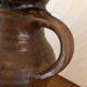 Brown ceramic stoneware pitcher / jug