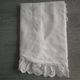 Antique embroidered crescent-shaped cradle pillowcase