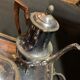 Silver metal tea service