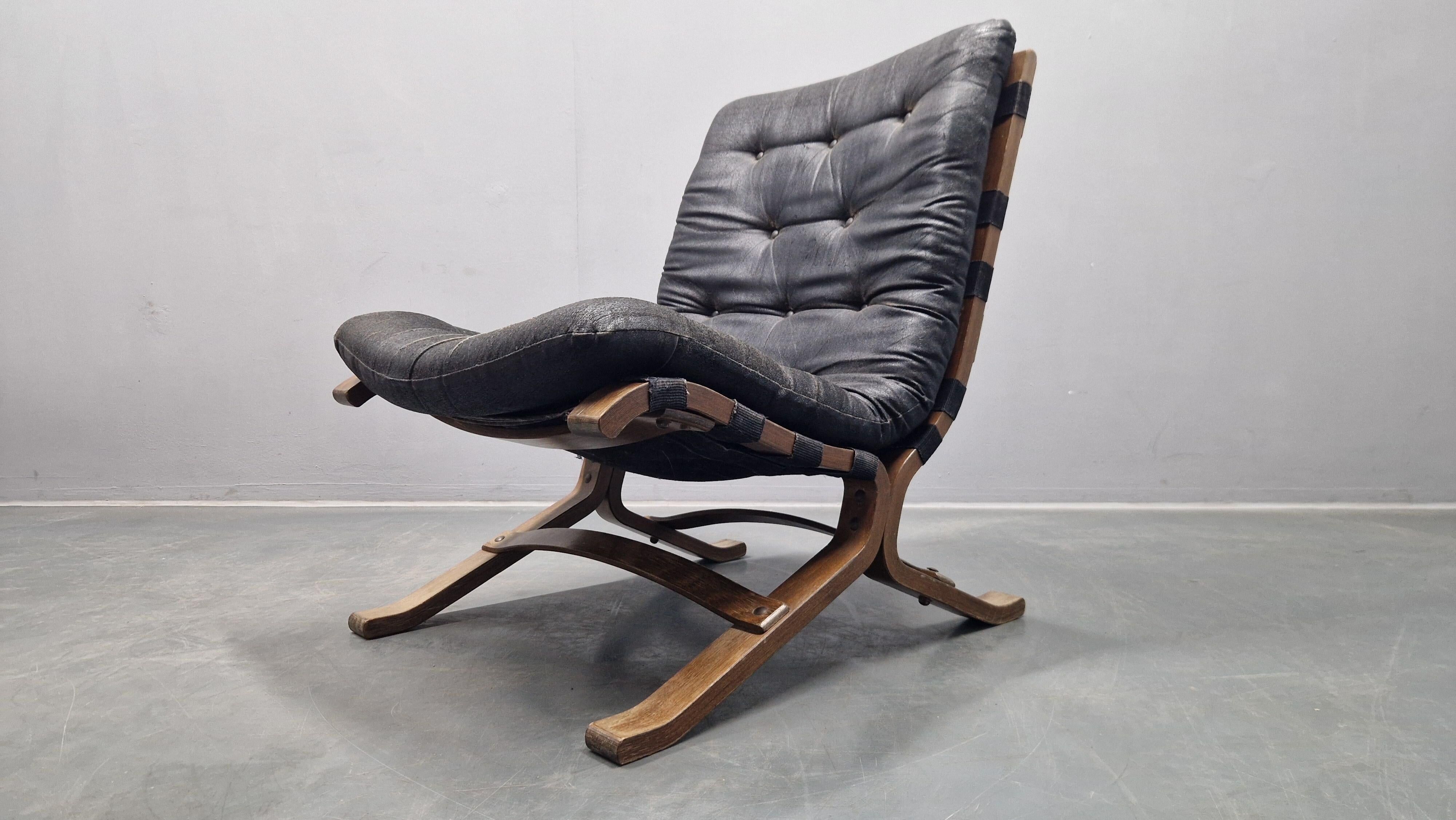 Very rare mid-century lounge chair Siesta, Westnofa, Norway, 1960s