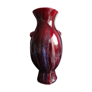 Vase sang de boeuf décor