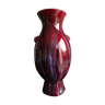 Vase sang de boeuf décor de taoties et flammé, Chine, 34cm, XIXème