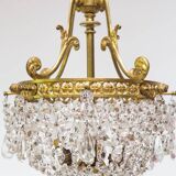 Antique French bronze chandelier with tassels circa 1900