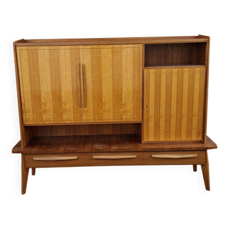 Vintage storage unit with doors and drawers