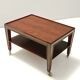 Rectangular Walnut Coffee Table by Paolo Buffa with Casters, Italy