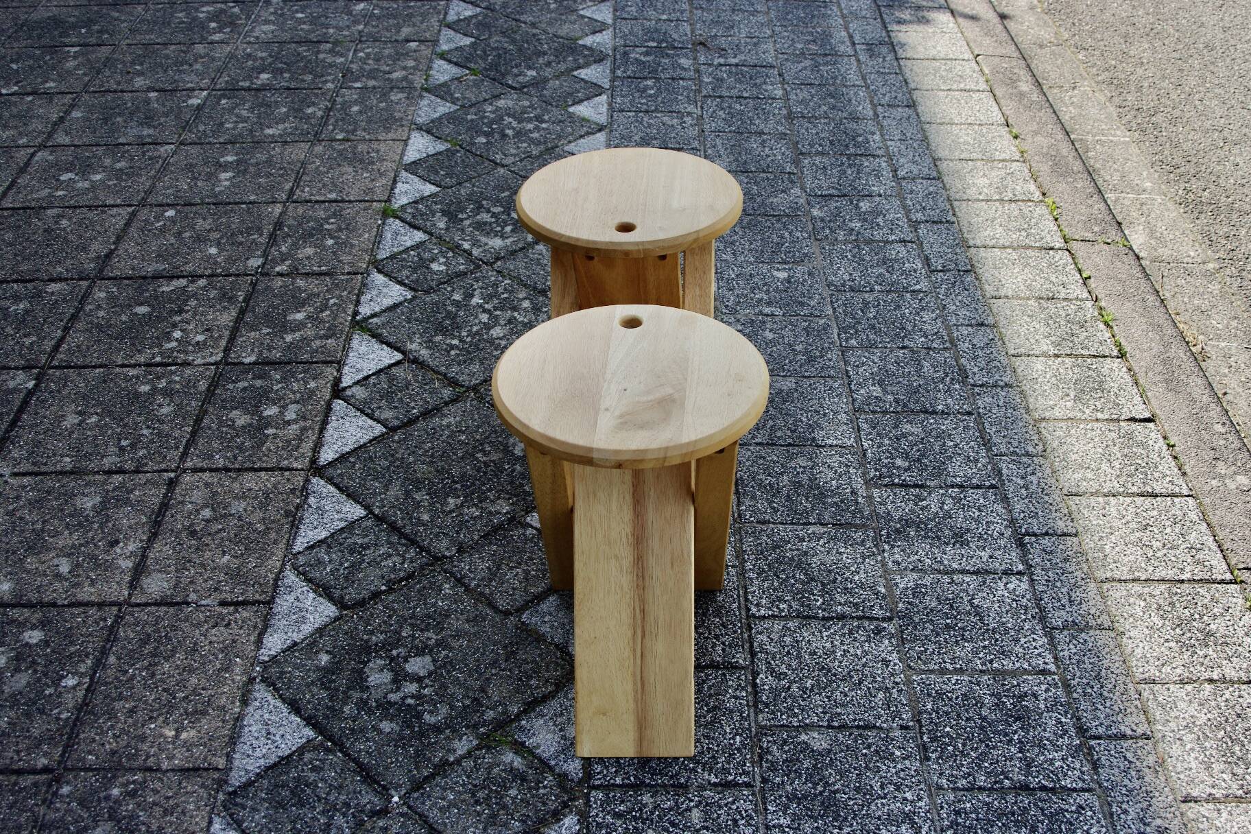 Pair of vintage folding stools