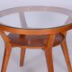 Table basse du milieu du siècle en chêne et verre, tchèque, années 1950.