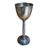 Antique Goblet Chalice Glass on Stem CHRISTOFLE Silver-Plated Vintage #E
