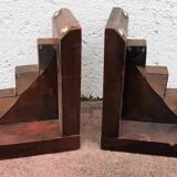 Paire de serre-livres en bois (art-déco)