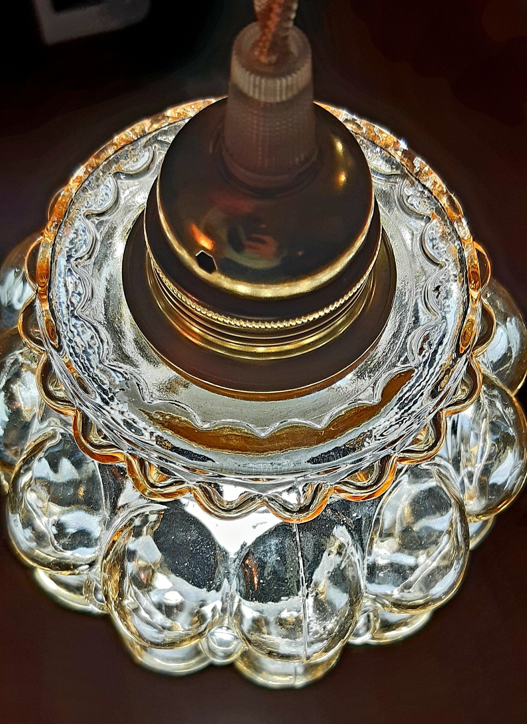 Suspension baladeuse en verre ambré