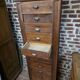 11-drawer solid oak craft cabinet