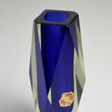 Murano Blue Sommerso Vase, Vintage, Italy, 1970s