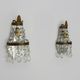 Pair of vintage hot air balloon wall sconces with glass tassels. Year 50