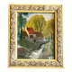 Peinture de paysage fluvial de l'école française de Barbizon