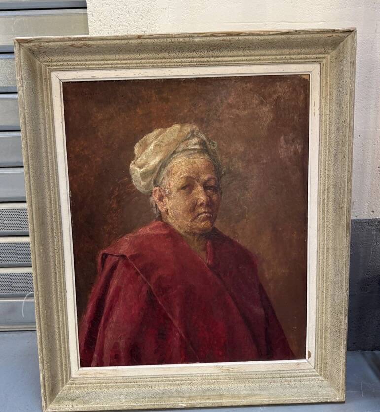 Germaine GAGNEAU – “La Sybille” – Huile sur panneau exposée au Salon des Ar