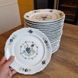 Table service of 108 pieces, Limoges porcelain, Sofafils