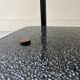table basse en verre et métal noir, 1950