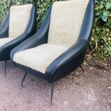 Paire de fauteuils vintage