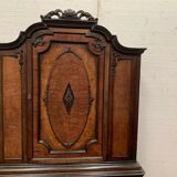 Buffet deux corps en placage d'acajou style Victorien XX siècle