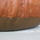 Pouf en cuir de couleur cognac 1960