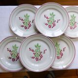 6 vintage flat plates