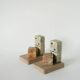 Pair of marble bookends, Domino model, 1950