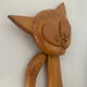 Vintage cat coat rack in solid pine from the 70s-80s.