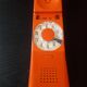 Orange phone Contempra vintage NEW with dial