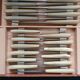 Box of 24 horn and stainless steel knives