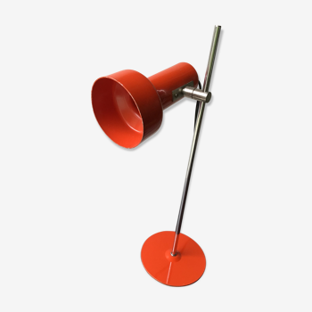 Lampe bureau orientable métal orange