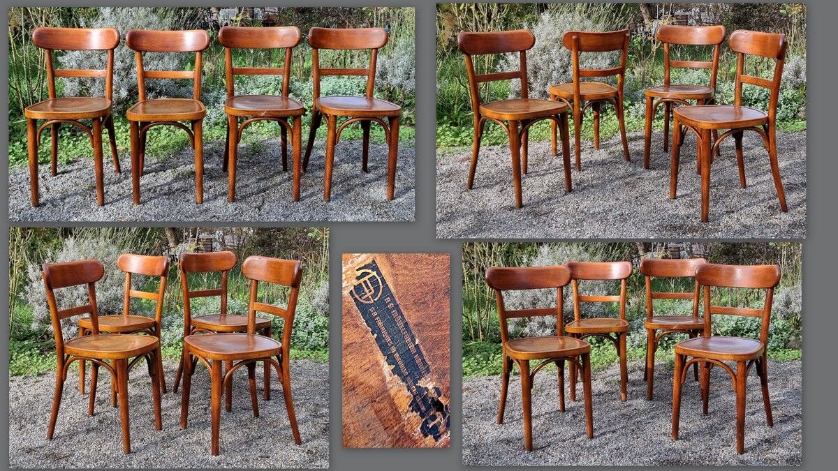 4 Horgen-Glarus bistro chairs 30s