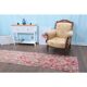 1970s Turkish Hand-Knotted Wool Cotton Pink Runner 78x367