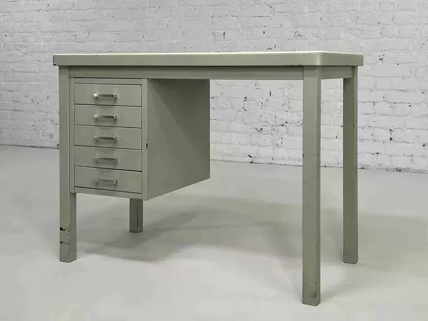 1950s metal and industrial style desk