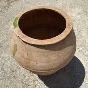 Ancient terracotta pottery jar
