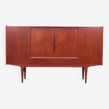 Teak highboard, Danish design, 1960s, production: Denmark