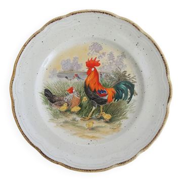 Ancienne assiette coq en céramique – Primula Italie