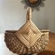 Handcrafted egg basket made of woven rattan and wicker