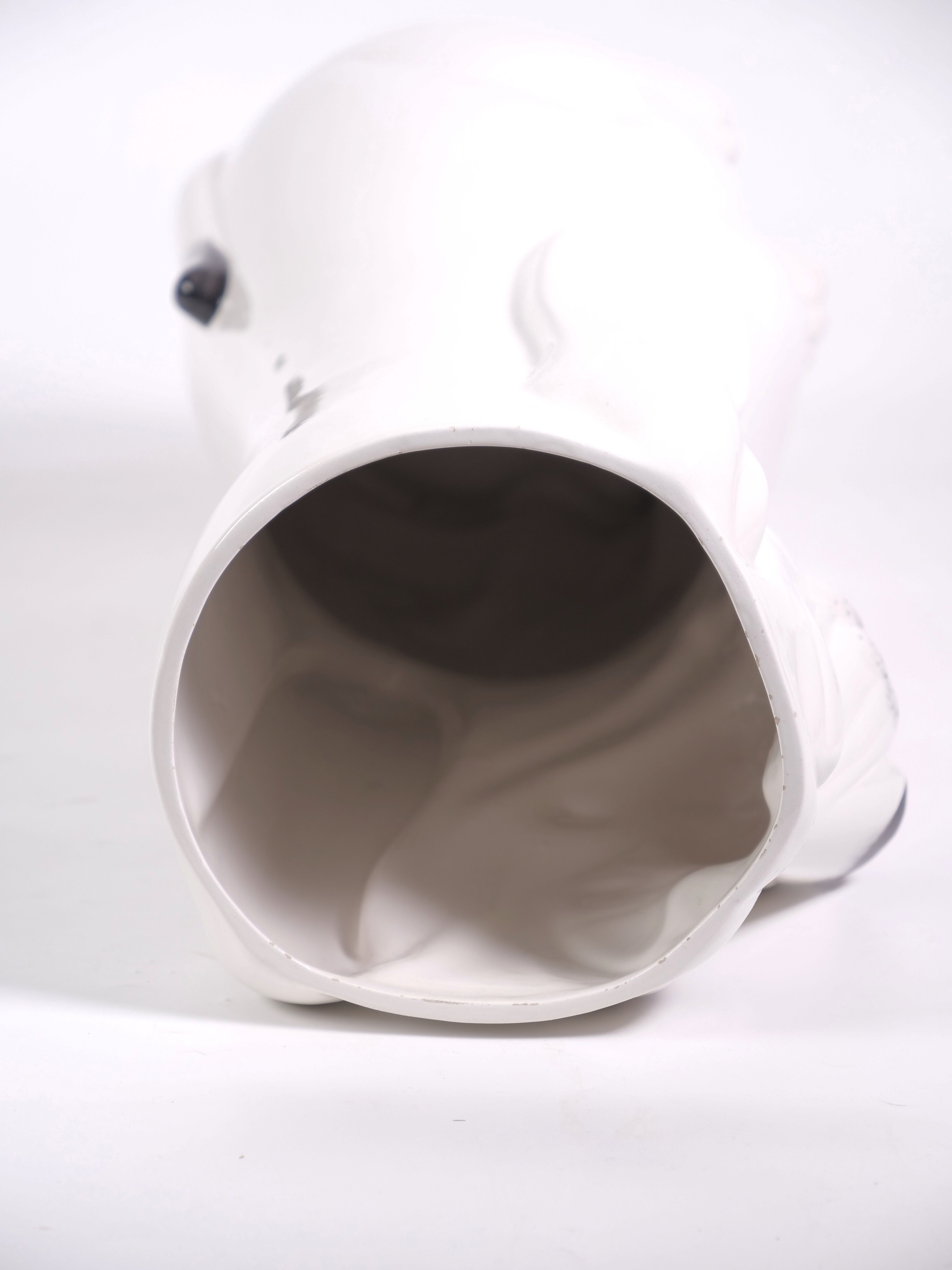 Umbrella holder ceramic dog design italy