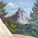 Sainte-Agnès (Alpes-Maritimes). Oil/canvas by Camille LEROY - 1905, 1995 -