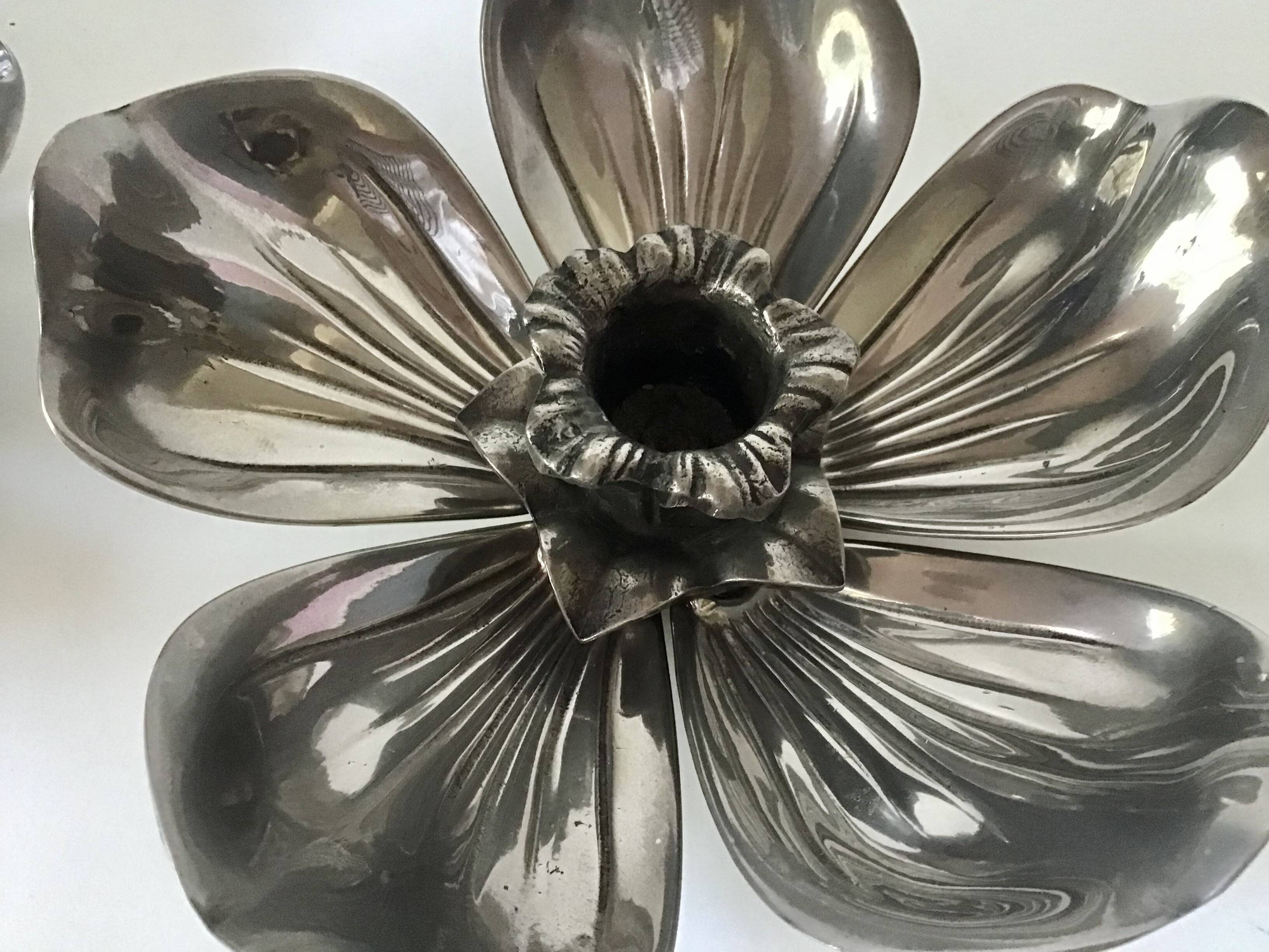 Candle holders ashtrays flowers