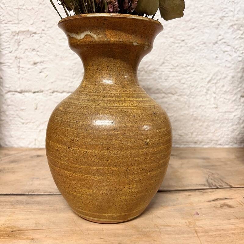 Brown ceramic vase