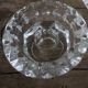 2 bougeoirs vintage en verre ciselé fleur