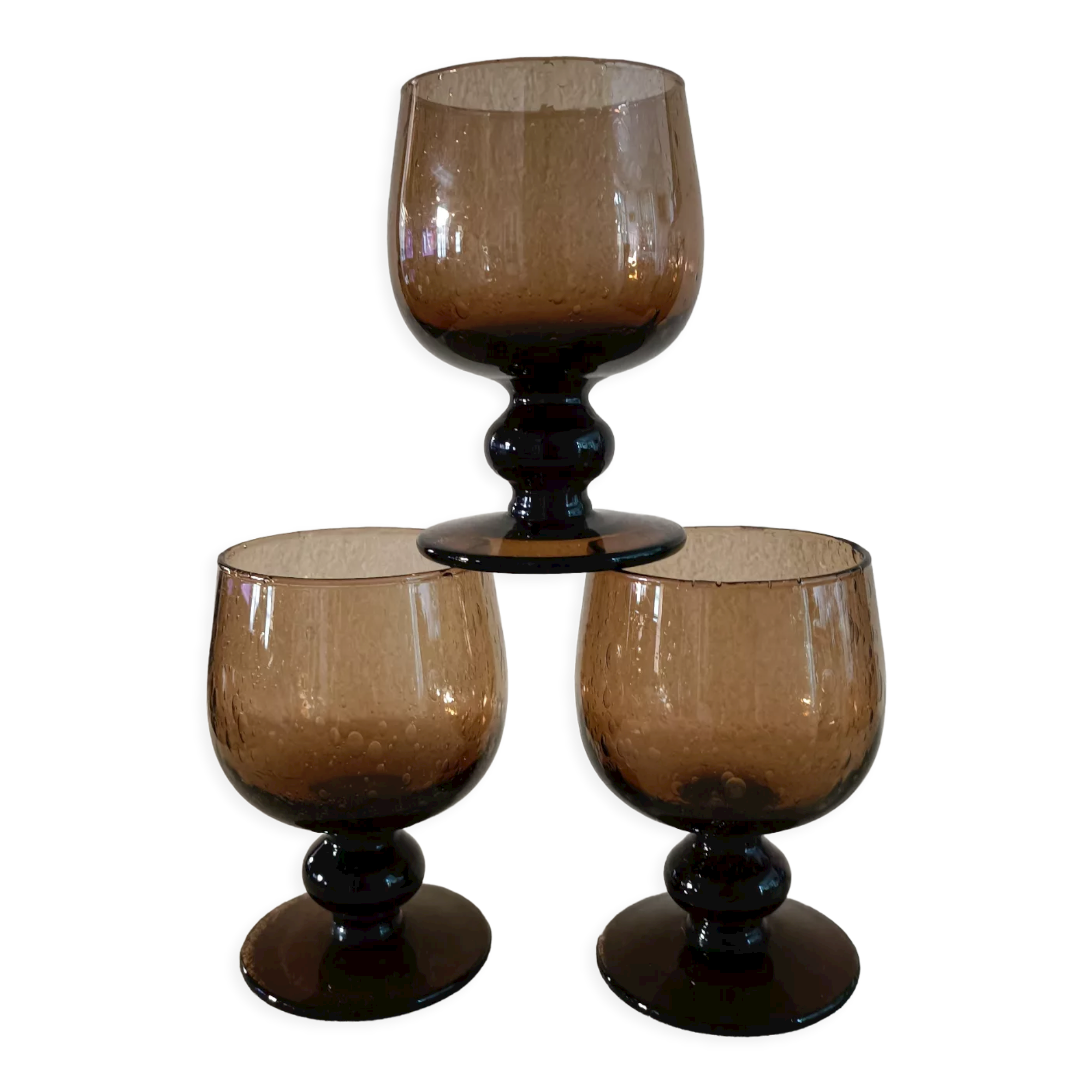 3 cognac glasses Biot style