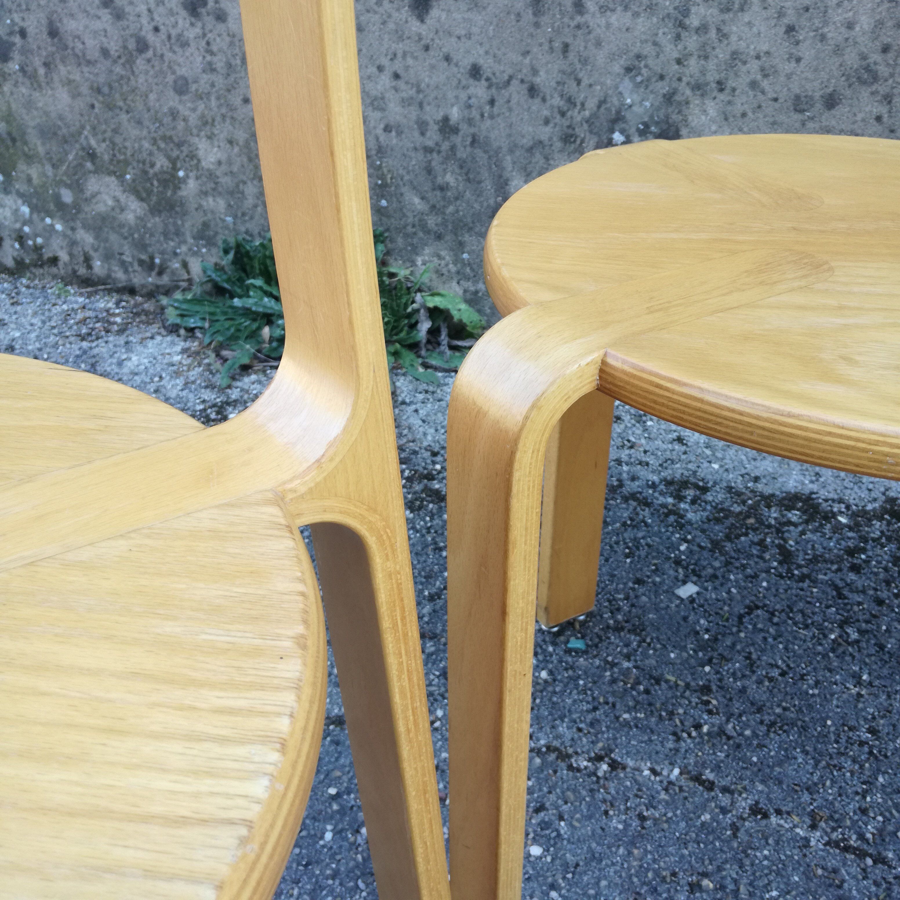 Pair of stackable chairs by Bruno Rey for Dietiker, Switzerland, 1970