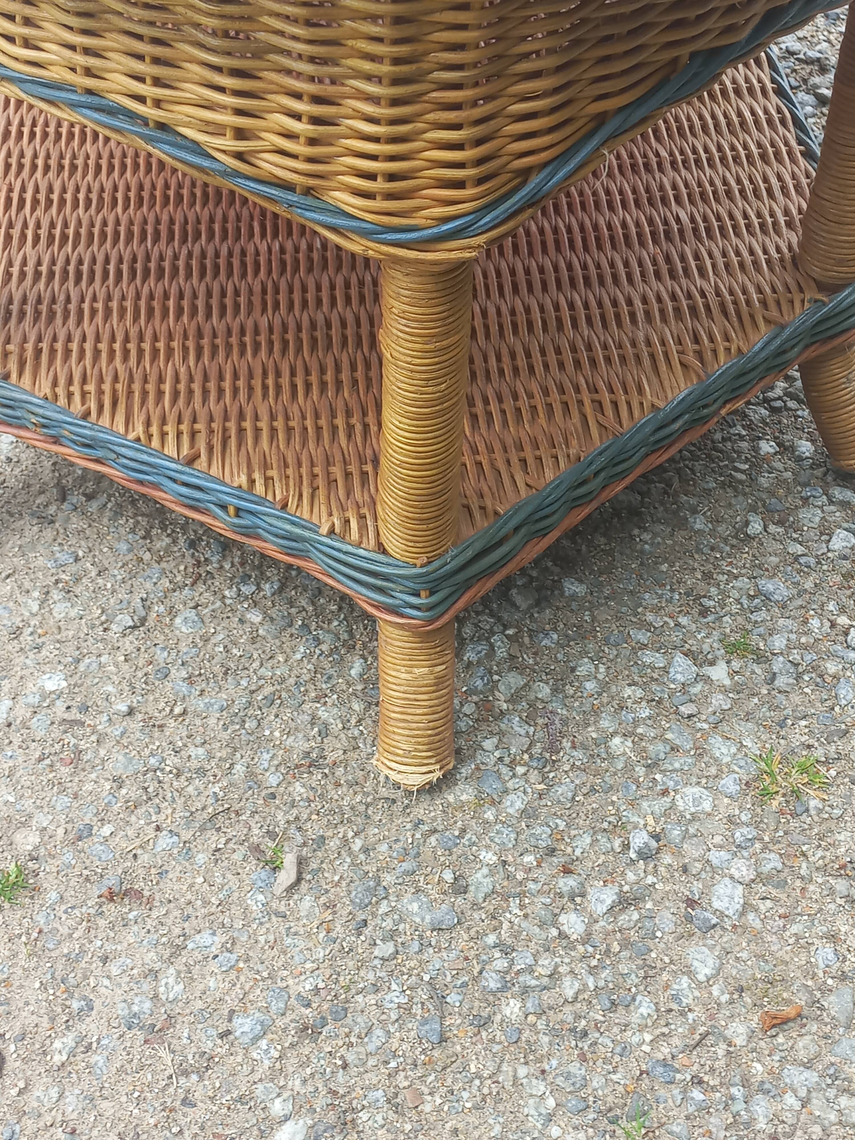 Two-tone rattan coffee table