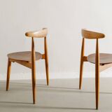 Ensemble de huit chaises de salle à manger danoises du milieu du siècle par Hans J. Wegner, années 1950