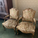 Pair of Louis XV style armchairs
