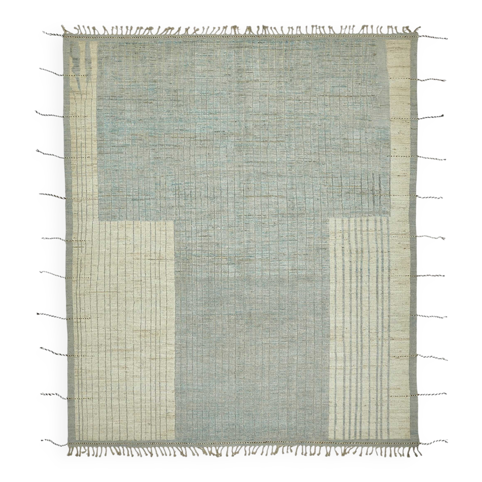 Handmade Turkish One of a Kind 256 cm x 308 cm Beige Wool Carpet