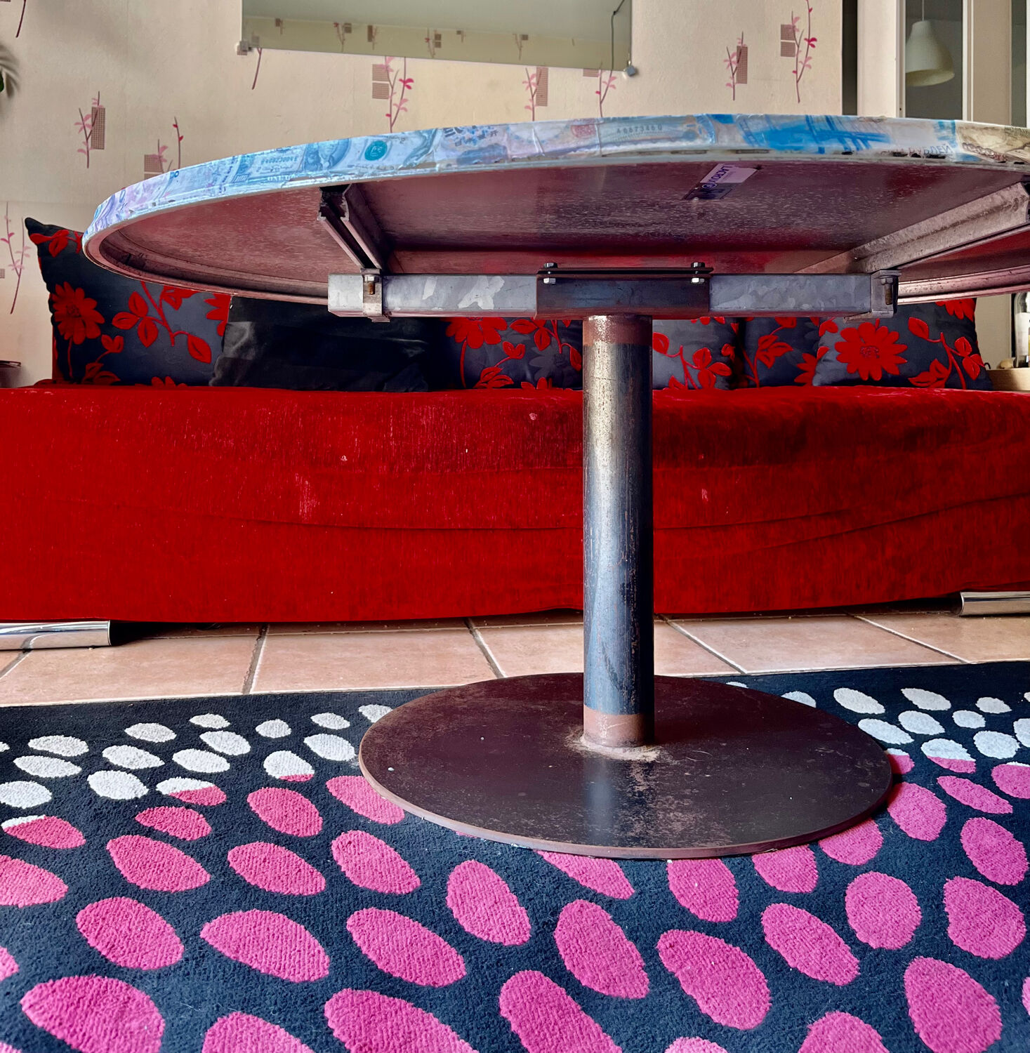 Industrial coffee table