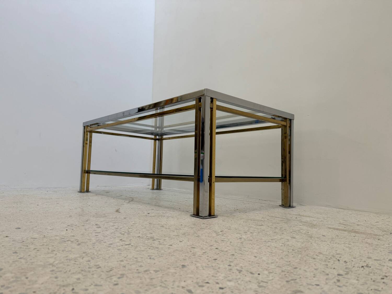Belgo Chrome coffee table, 1970s